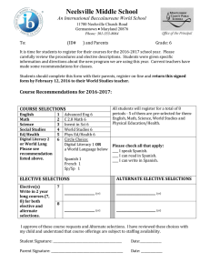 6th Grade Registration Form