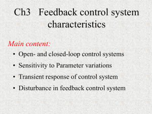 Ch3 Feedback control system characteristics Main content: