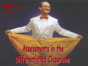 Assessments in the Differentiated Classroom