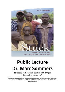 Marc Sommers public lecture: 31 Jan 2013 [DOCX 385.93KB]