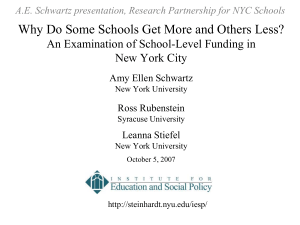 "Why Do some Schools Get More and Others Less? An Examination of School-Level Funding in New York City"