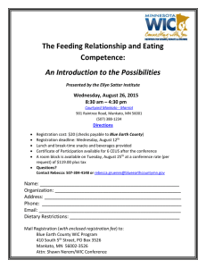 The Feeding Relationship and Eating Competence: An Introduction to the Possibilities