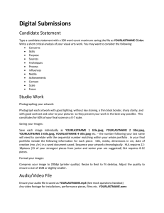 Digital Submissions Candidate Statement