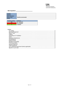 Workplace HSE inspection TEMPLATE checklist [DOC 166.50KB]