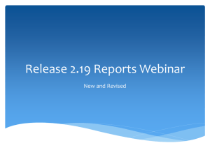 Reports Webinar (Powerpoint)