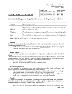 Budget Plan Instructions 2016 (MS Word)