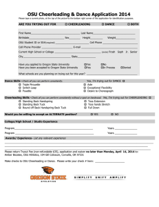 combined Cheer and Dance application form