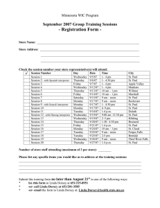 September 2007 Group Training - Registration Form (WORD: 66KB/1 page)