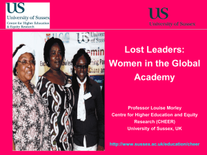Lost Leaders: Women in the global academy [PPT 10.55MB]
