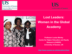 Lost Leaders: Women in the global academy [PPT 12.31MB]