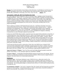 OSURA Board Meeting Minutes February 1, 2013 10:00 AM-noon