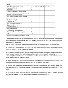 Name  Grading items (maximum points) paper 1  paper 2  rewrite