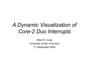 A Dynamic Visualization of Core-2 Duo Interrupts Allan B. Cruse