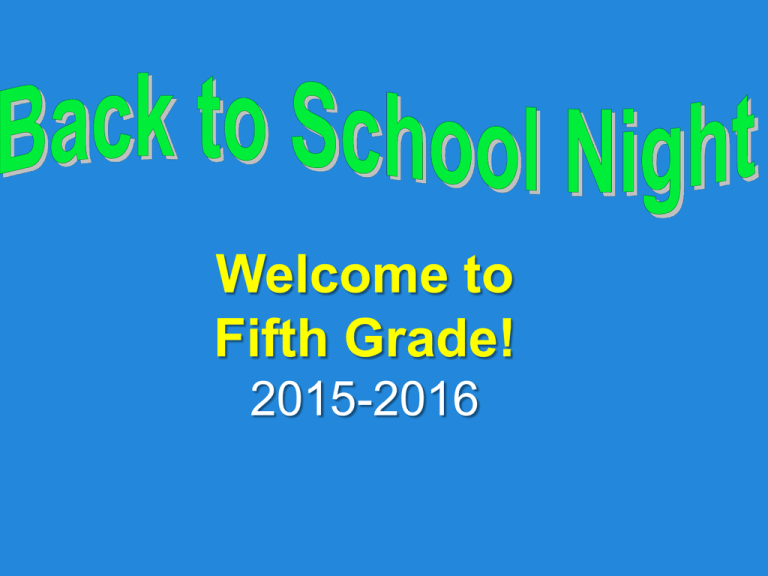 Back To School Night Slides