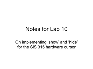 Notes for Lab 10 On implementing ‘show’ and ‘hide’