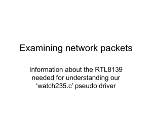 Examining network packets Information about the RTL8139 needed for understanding our