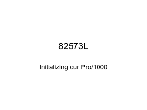 82573L Initializing our Pro/1000
