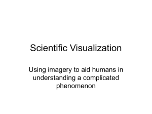 Scientific Visualization Using imagery to aid humans in understanding a complicated phenomenon