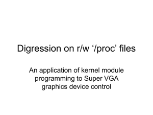 Digression on r/w ‘/proc’ files An application of kernel module