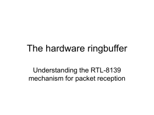 The hardware ringbuffer Understanding the RTL-8139 mechanism for packet reception