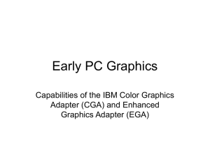 Early PC Graphics Capabilities of the IBM Color Graphics Graphics Adapter (EGA)