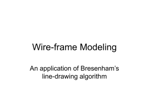 Wire-frame Modeling An application of Bresenham’s line-drawing algorithm