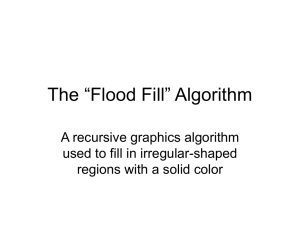 The “Flood Fill” Algorithm A recursive graphics algorithm