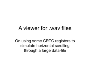 A viewer for .wav files On using some CRTC registers to