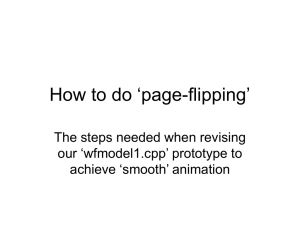 How to do ‘page-flipping’ The steps needed when revising achieve ‘smooth’ animation