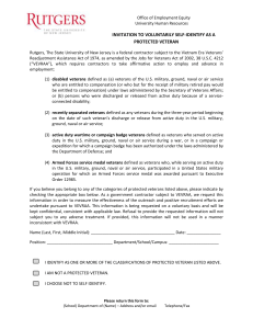 Voluntary Self-Identification as a Protected Veteran Form