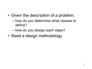 Ch 21 Intro to Object Oriented Design