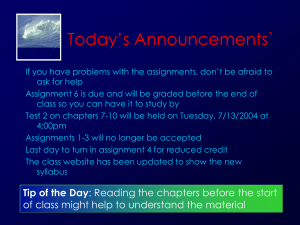 Today’s Announcements` FIT100