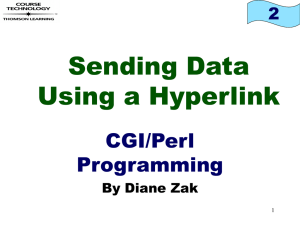 Sending Data Using a Hyperlink CGI/Perl Programming