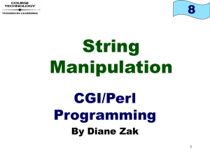 String Manipulation CGI/Perl Programming
