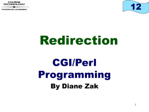 Redirection CGI/Perl Programming 12