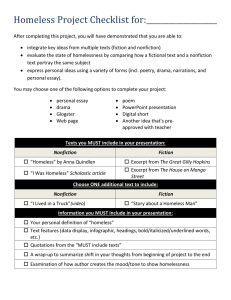 Homeless Project Checklist