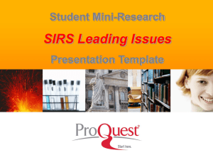 SIRS Leading Issues Student Mini-Research Presentation Template 1
