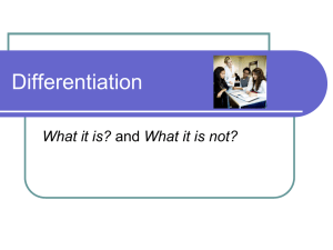 What is Differentiated Instruction?