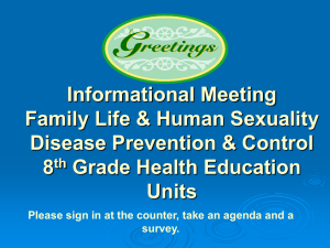 Eight Grade Parent Health Meeting - PowerPoint