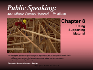 Public Speaking: Chapter 8 An Audience-Centered Approach edition