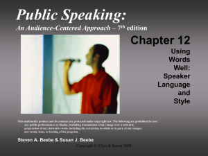 Public Speaking: Chapter 12 An Audience-Centered Approach edition