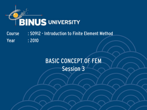 BASIC CONCEPT OF FEM Session 3 Course