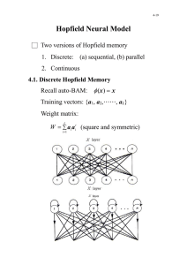 Hopfield Neural Model 