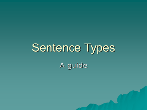 PowerPoint on Sentence Types