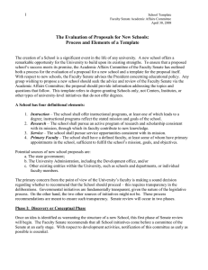 ACADEMIC AFFAIRS COMMITTEE NEW SCHOOL PROPOSALS GUIDELINES FOR SUBMISSION (TEMPLATE)