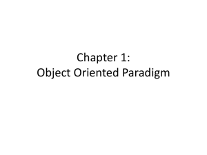 Object Oriented Approach