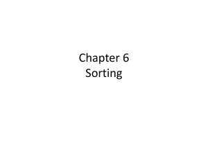 Chapter 6 Sorting