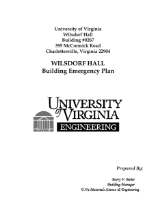 Disaster Plan: WDF Building