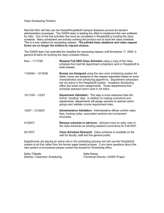 11 15 06 Class Scheduling Timeline Presentation