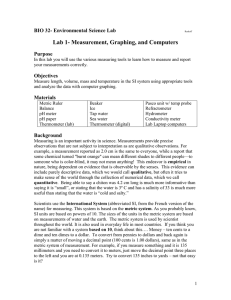 Lab 1: Measurement and Computers